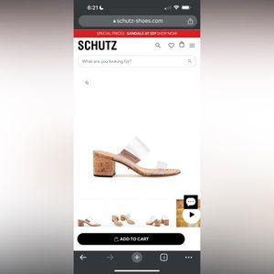 SCHUTZ clear wedge heel never been worn!!